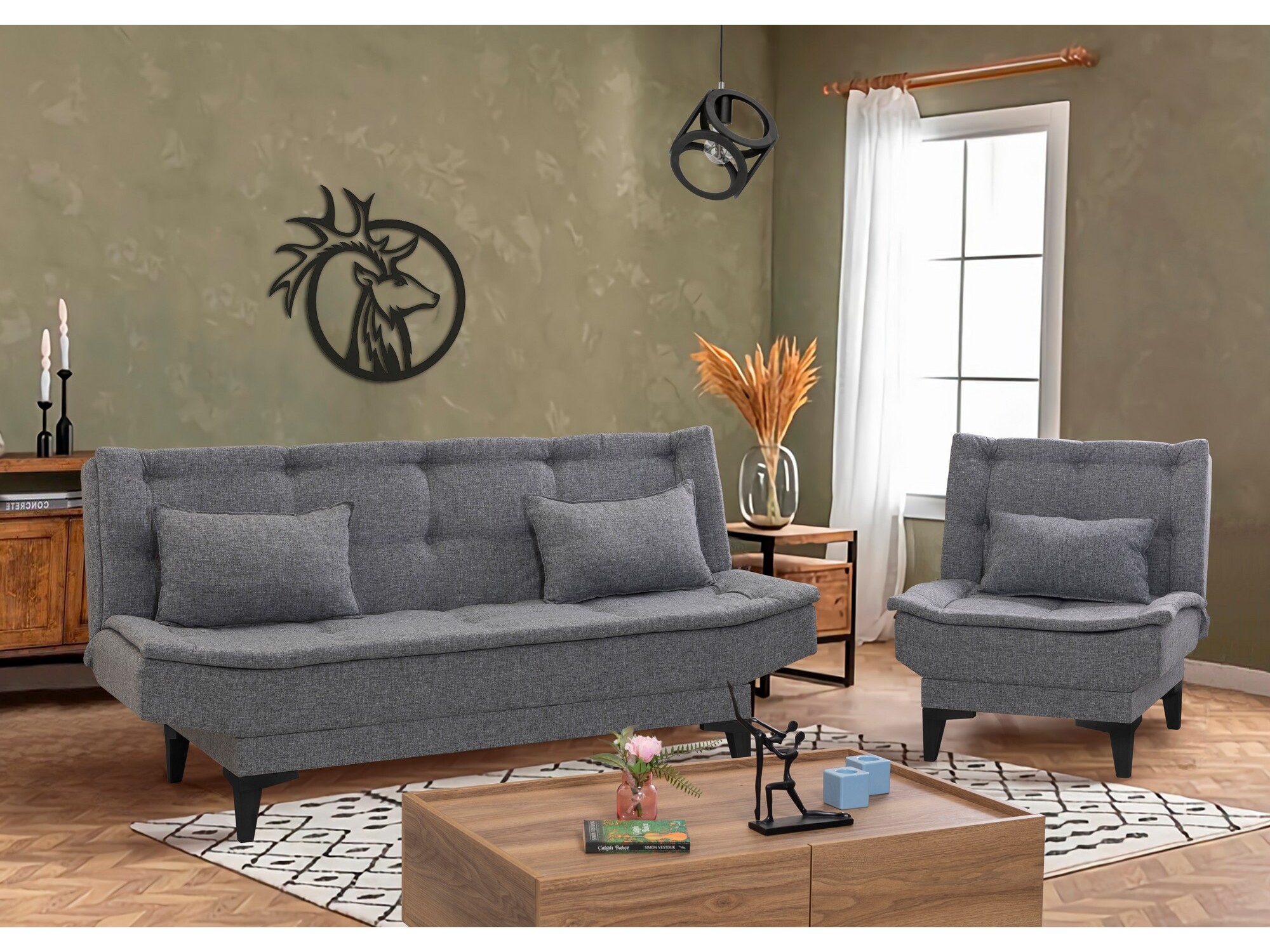 Atelier Del Sofa Set sofa na razvlačenje i fotelja Santo-S