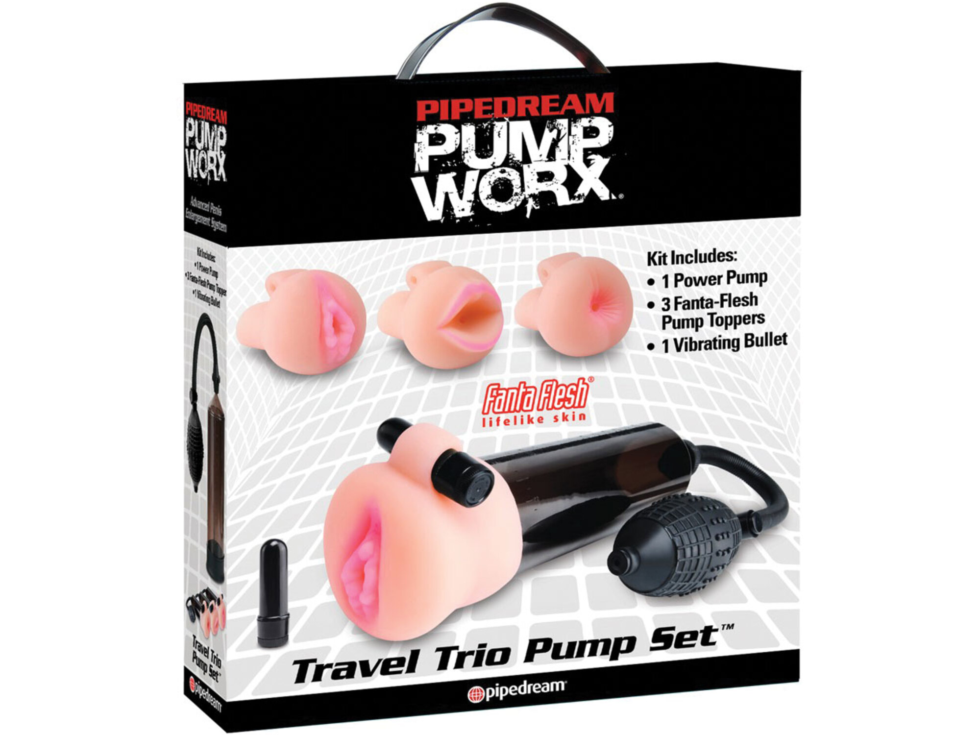 Pipedream Pump Worx Travel Trio Set pumpe i masturbatora