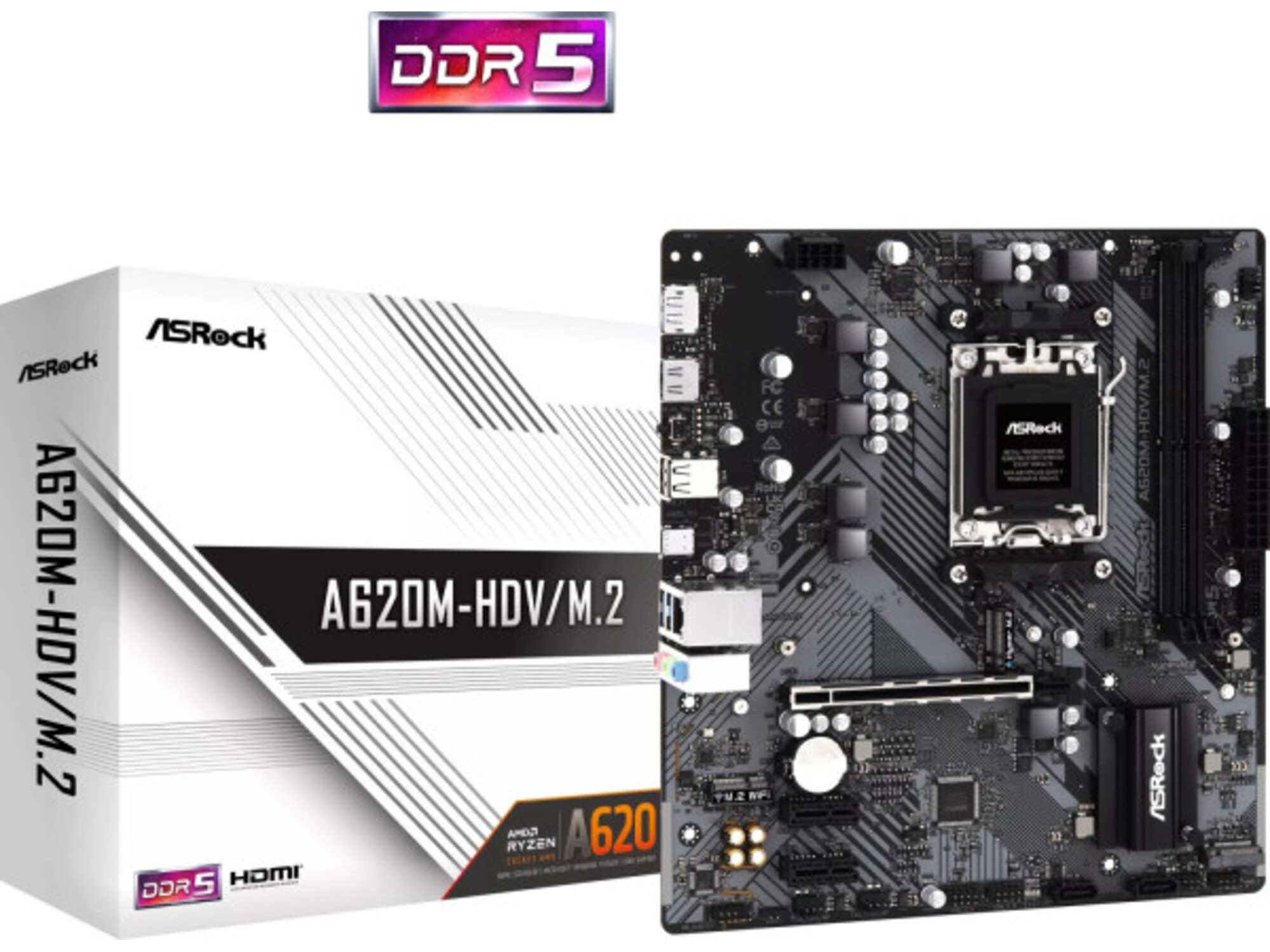ASRock Matična ploča AMD AM5 A620M-HDV/M.2 90-MXBLL0-A0UAYZ