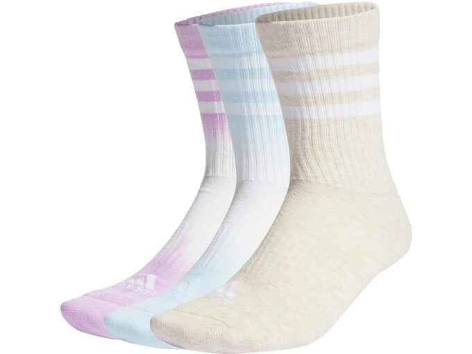 Adidas Dip-Dyed 3-Stripes Cushioned Crew 3 Pairs Socks
