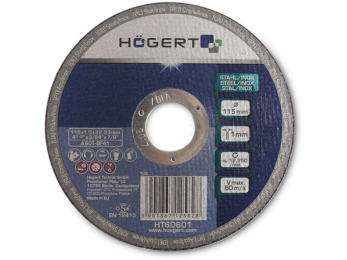 Hogert Rezna ploča za metal/inox 115mm 1.0mm