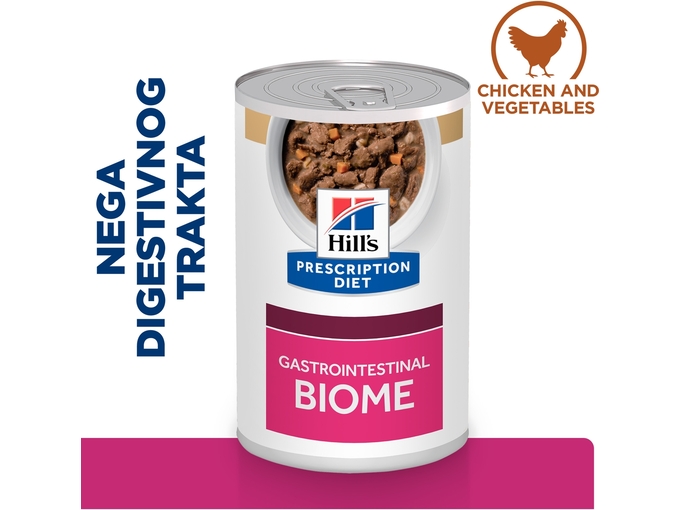 Hills Prescription Diet Hrana za pse piletina i šargarepa Gastrointestinal Biome 354gr