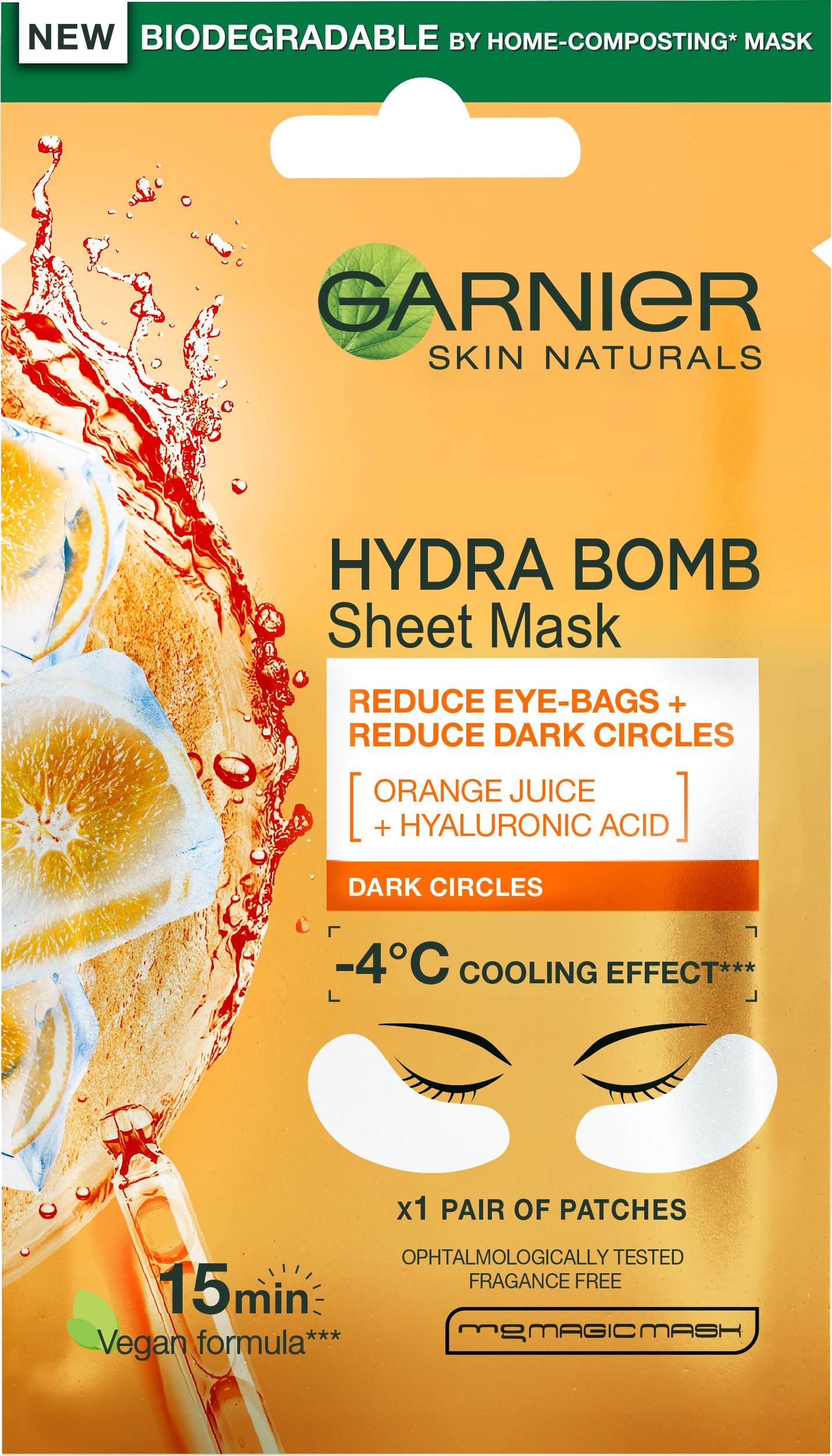 Garnier Maska za oči protiv tamnih podočnjaka Skin Naturals Eye Tissue