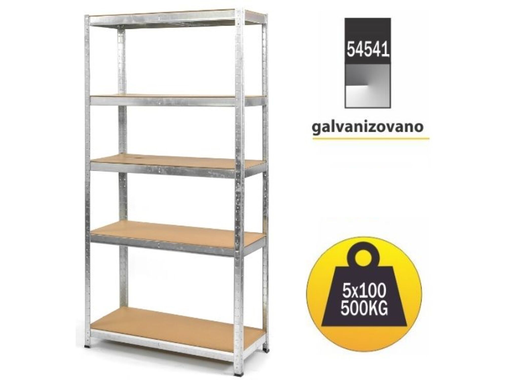 SmartStorage Polica metal medijapan 180x90x45cm