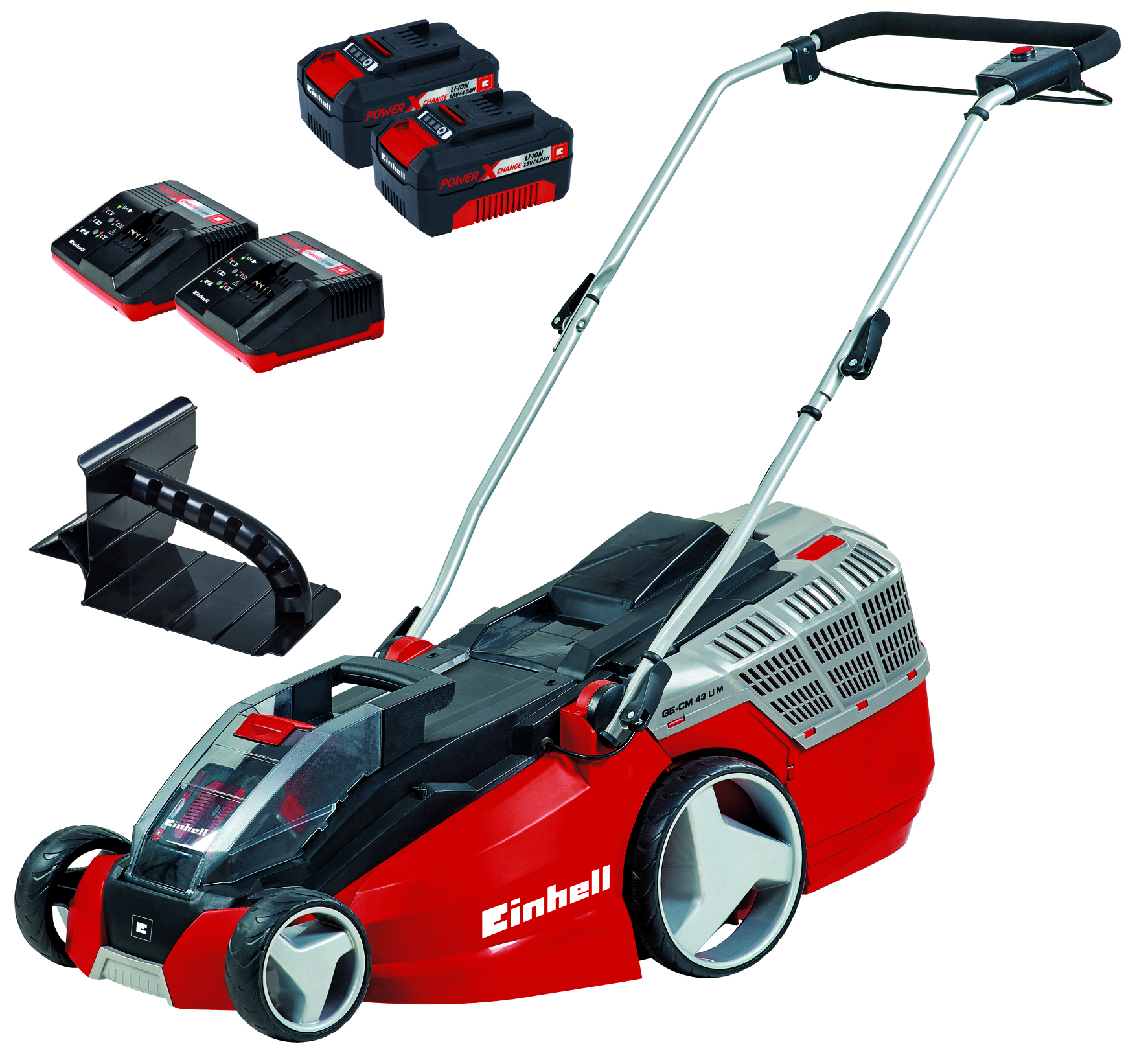 Einhell Akumulatorska kosilica za travu Set GE-CM 43 Li M Kit (2x4,0Ah)