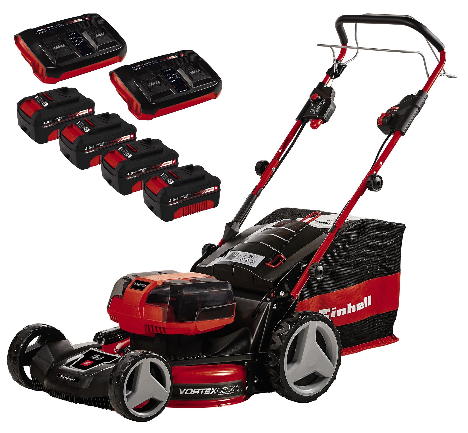 Einhell Professional Akumulatorska samohodna kosačica za travu set GP-CM 36/47 S HW Li (4x4,0Ah)