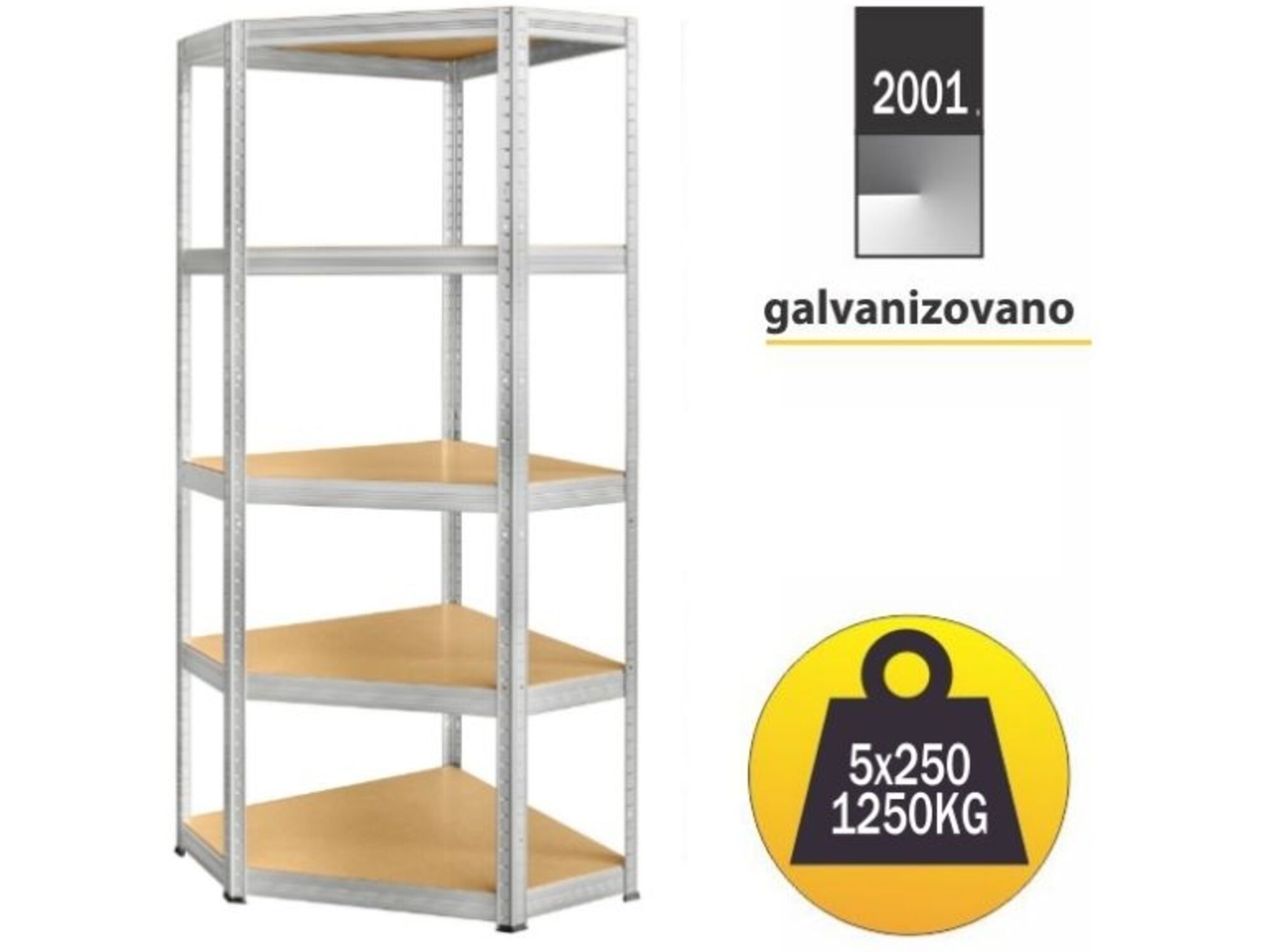 SmartStorage Polica Ugao 180x70x70x30cm