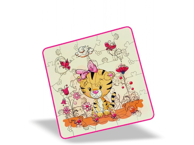 Wood Magic Slagalica od drveta za decu Puzzle Tigar Beba 30 delova