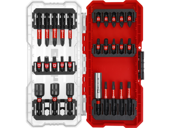 Einhell Set impaktor bitova 25-50mm i nasadnih ključeva 6-8-10 S-Case 28 kom