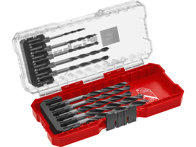 Einhell Set burgija za drvo C 45 prihvat E6.3 - 1/4" 3 - 8 mm S-Case 10 kom