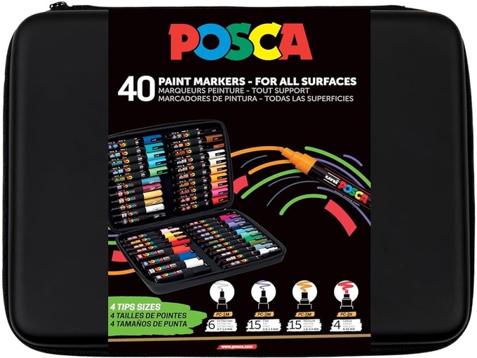 Uni Set PC-1M/3M/5M/8K gift Posca ART 1/40