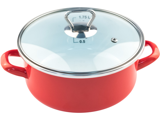 Fackelmann Šerpa 18cm+stakleni poklopac emajl 1.75l