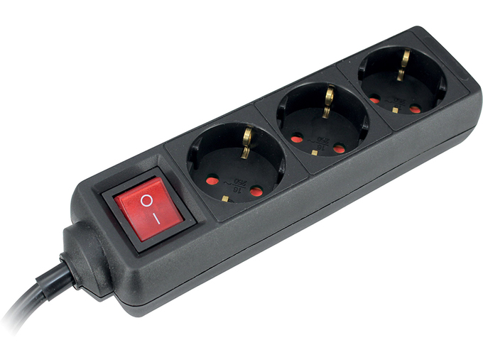 Commel Produžni kabl 3 utičnice sklopka 16A 3500W 5m H05VV-F 3G1,5