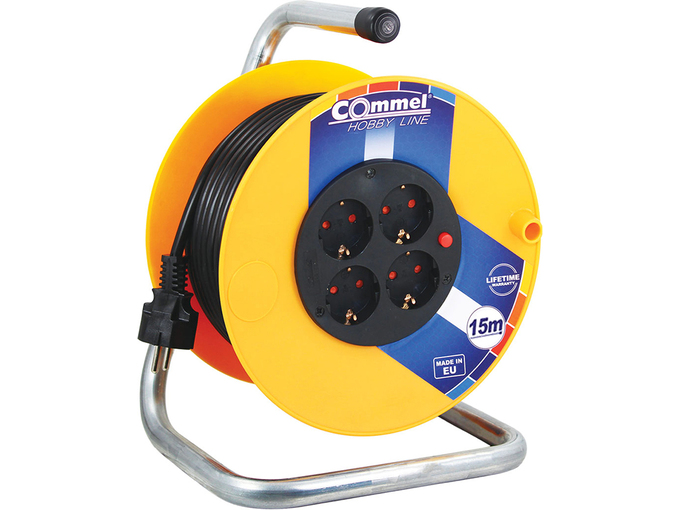 Commel Kabl sa motalicom PVC bubanj 115mm monofazna 15m H05VV-F 3G1,5