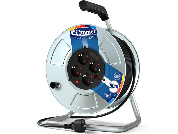Commel Kabl sa motalicom metalni bubanj 280mm monofaz 50m H05RR-F 3G1,5
