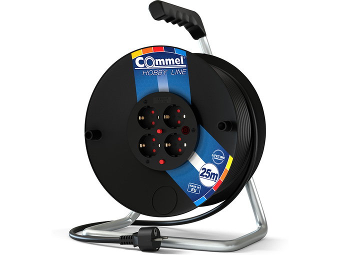 Commel Kabl sa motalicom PVC bubanj 280mm monofazna 25m H05VV-F 3G2,5
