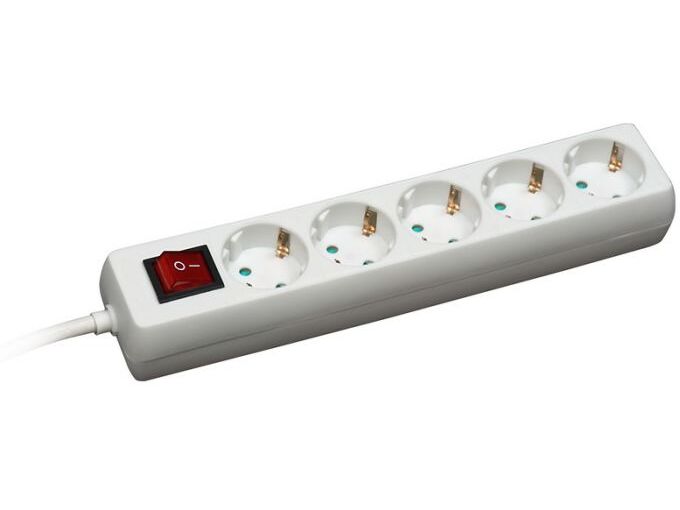 Commel Produžni kabl 5 utičnica 16A 250V 3500W sklopka 1,4m H05VV-F 3G1