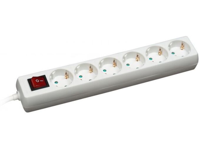 Commel Produžni kabl 6 utičnica 16A 250V 3500W sklopka 5m H05VV-F 3G1,5