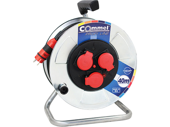 Commel Kabl sa motalicom metalni bubanj 280mm monofaz 40m H05RR-F 3G2,5