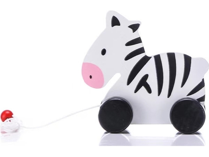 BBO Drvena igračka Životinja na vuču Zebra 3G+