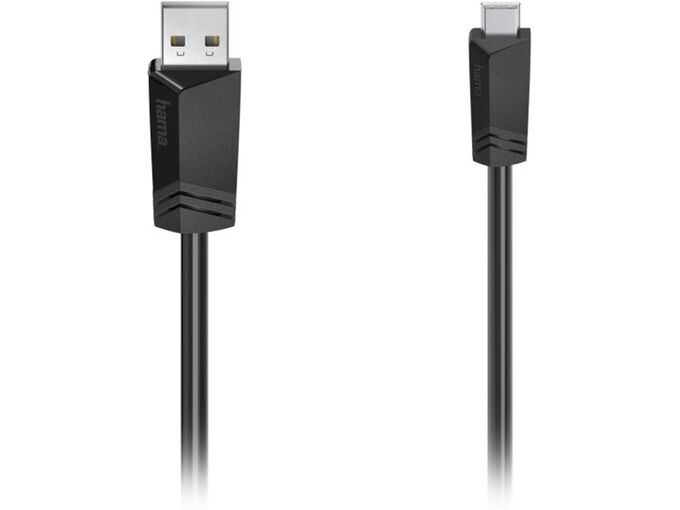 Hama Mini-USB kabl, USB 2.0, 480 Mbit/s, 0.75 m fleksibilan