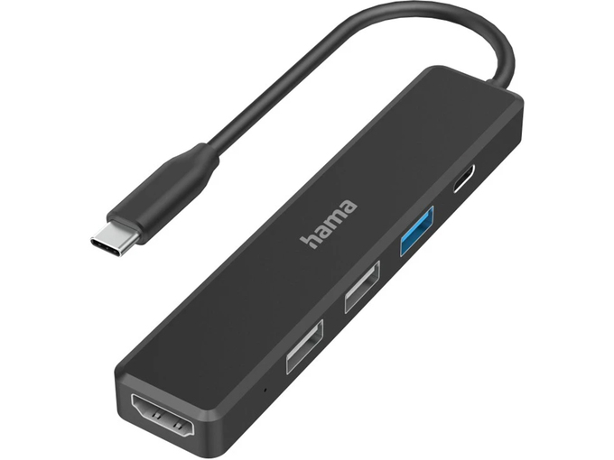 Hama USB-C HUB, 5 portova, 3 x USB-A, USB-C, HDMI