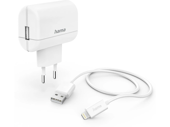 Hama Kućni punjač za iPhone MFI 2,4A 12W premium kabl 1m