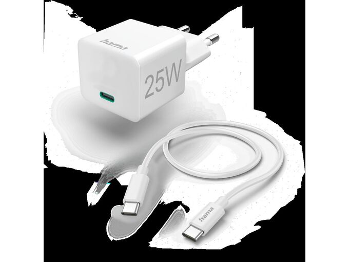 Hama Mini brzi punjač sa USB-C kablom PD 25W 1.5m