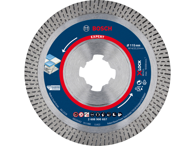 Bosch Dijamantska rezna ploča HardCeramic 115 mm X-LOCK Expert 2608900657