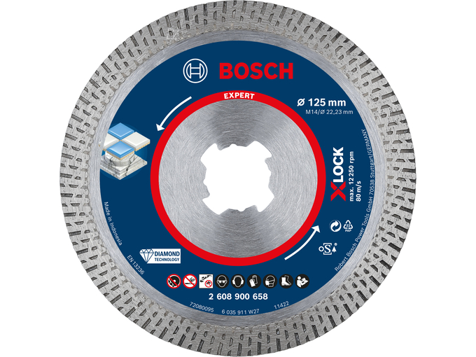 Bosch Dijamantska rezna ploča HardCeramic 125 mm X-LOCK Expert 2608900658