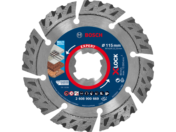 Bosch Dijamantska rezna ploča MultiMaterial 115 mm X-LOCK Expert 2608900669