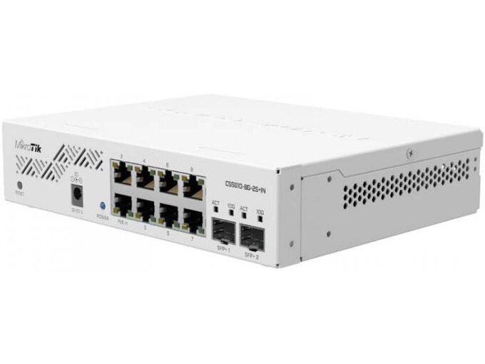 Mikrotik SwOS Lite upravljivi switch CSS610-8G-2S+IN