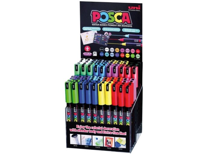 Uni Set PC-1MR Posca Display 80/1 0.7mm