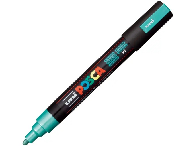 Uni Marker PC-5M metalik zeleni M6 Posca 1.8-2.5mm