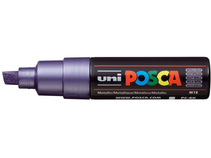 Uni Marker PC-8K metalik ljubičasti M12 Posca 8 mm