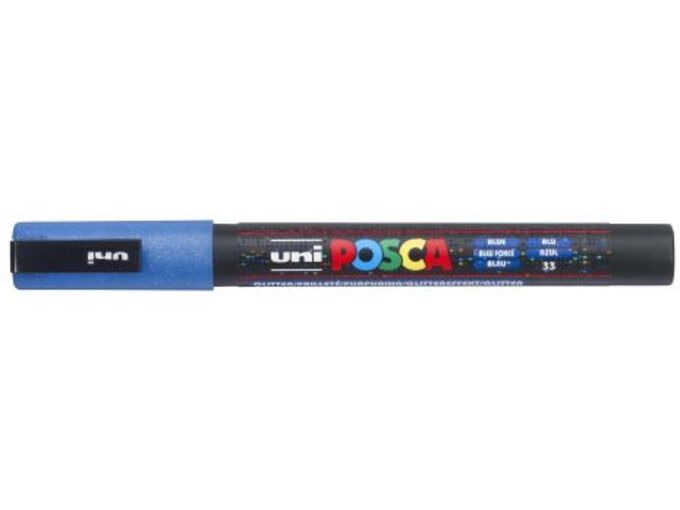 Uni Marker PC-3ML plavi sa šljokicama Posca