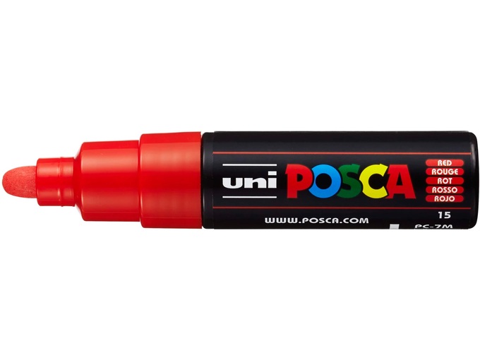Uni Marker PC-7M crveni 15 Posca 4,5-5,00mm