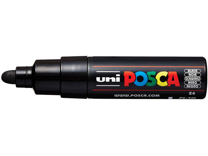 Uni Marker PC-7M crni 24 Posca 4,5-5,00mm