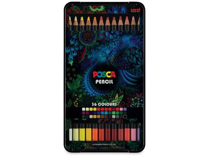 Uni Drvene bojica u metalnoj kutiji 36/1 Posca