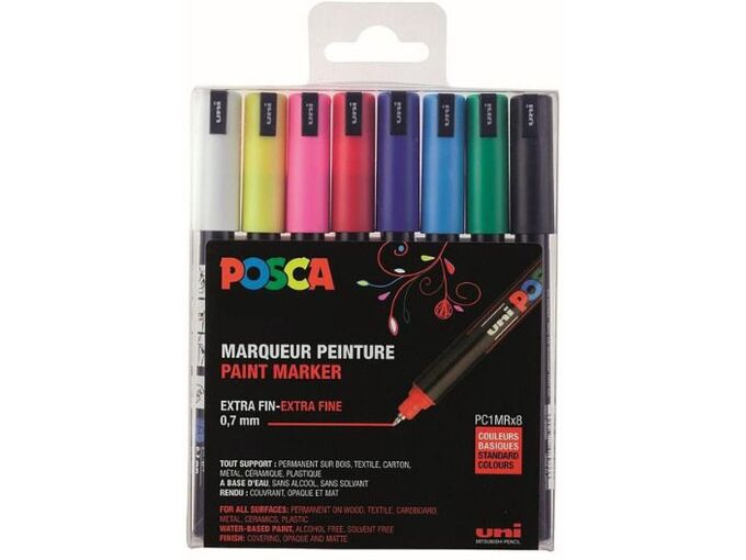 Uni Set osnovne boje Posca PC-1MR 8/1