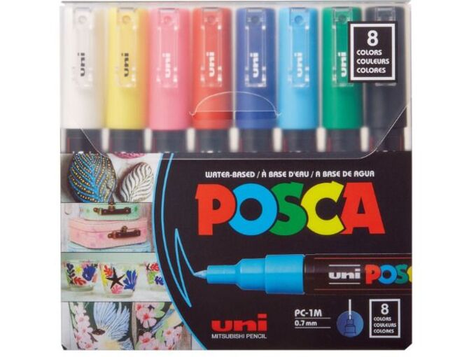 Uni Set osnovne boje Posca PC-1M 8/1 O