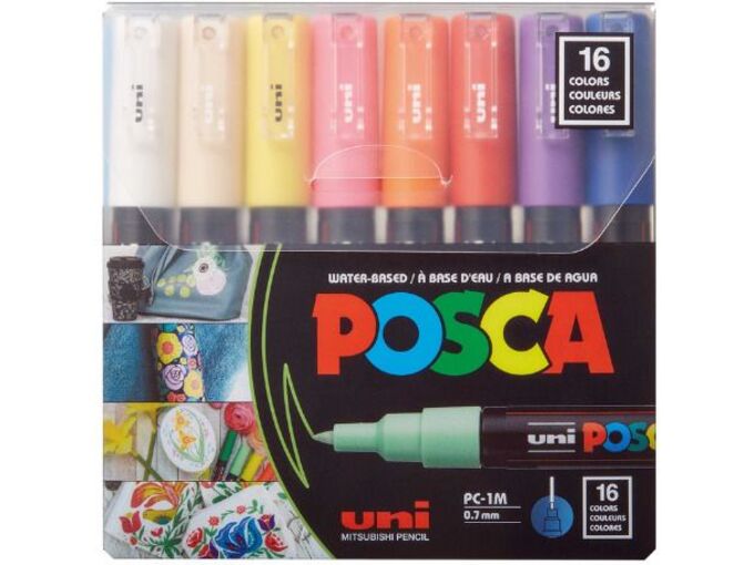 Uni Set osnovne boje Posca PC-1M 16/1