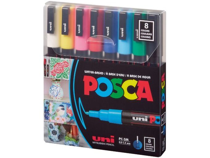 Uni Set osnovne boje Posca PC-3M 8/1