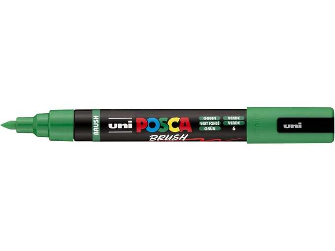 Uni Marker PC-5BR Brush zeleni Posca