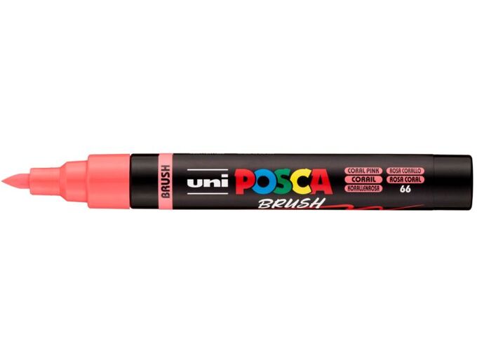 Uni Marker PC-5BR Brush koralno roze Posca