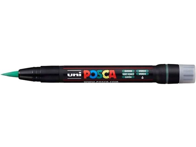 Uni Marker PCF-350 Brush zeleni 6 Posca