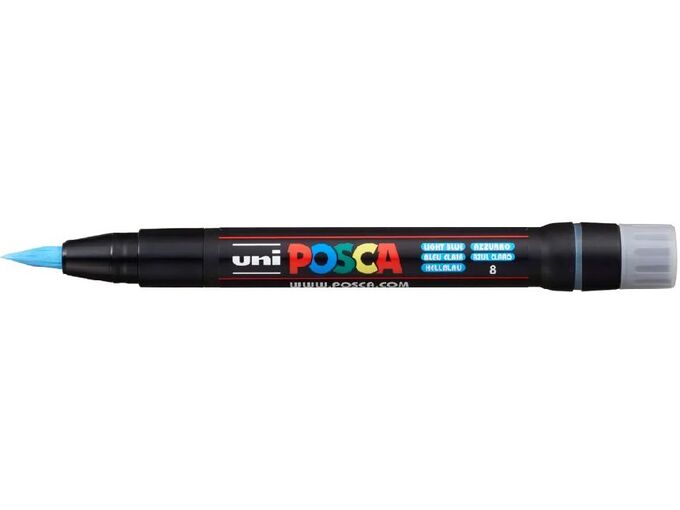 Uni Marker PCF-350 Brush plavi svetlo 8 Posca