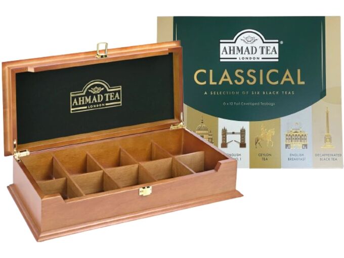 Ahmad Set kutija za čajeve sa poklopcem i čaj Classical