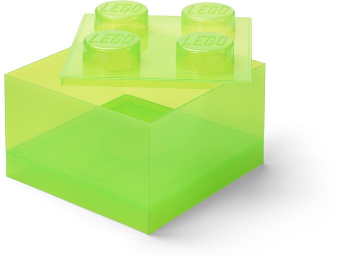LEGO Kutija za odlaganje sa poklopcem 4: Svetlucavo svetlo zelena