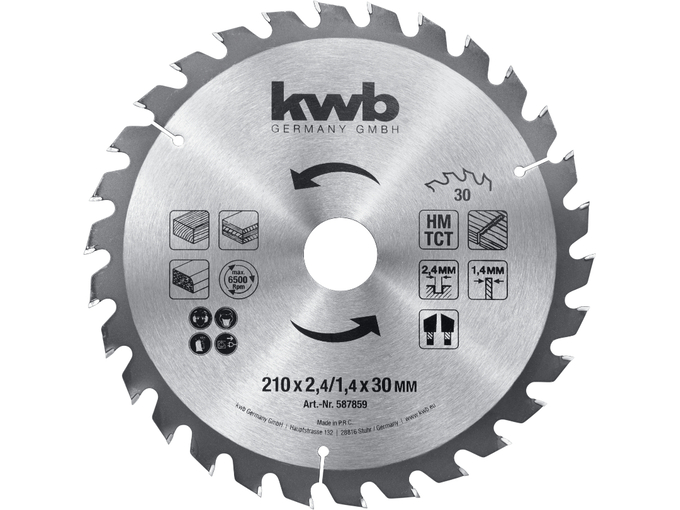 Kwb Rezni disk za cirkular 210x30 30Z | SB KRAFTIXX HM drvo/gipsakarton